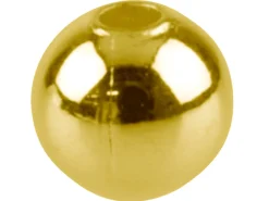 Gold Plated Plain Round 3mm 2 Hole Beads Pack of 50