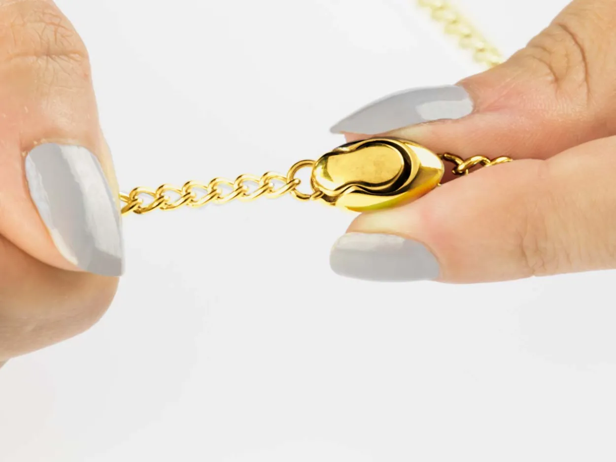 Gold Plated Sterling Silver Magnetic Clasp Oval 10x5mm