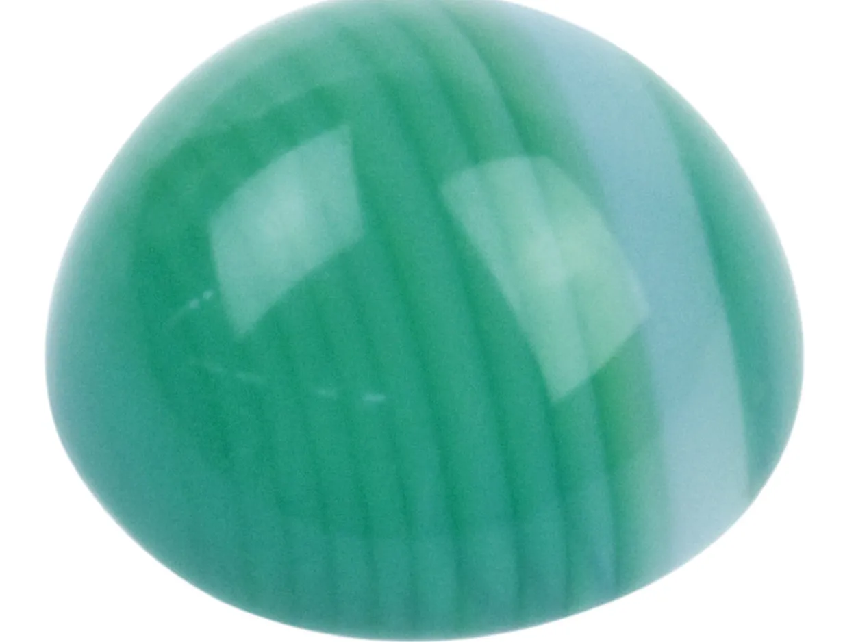 Green Stripe Agate Round Cabochon 6mm