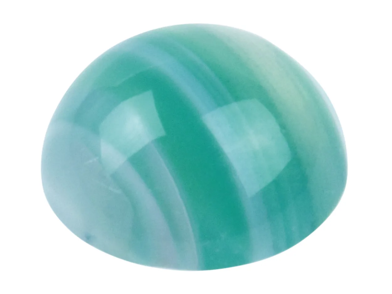 Green Stripe Agate Round Cabochon 8mm