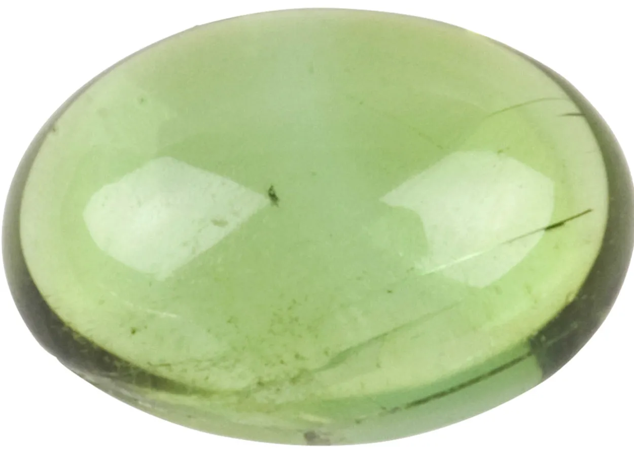 Green Tourmaline, Oval Cabochon 6x4mm