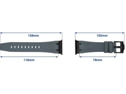 Grey Silicone Strap For Apple Watch, Compatible With 42/44/45/49mm Models