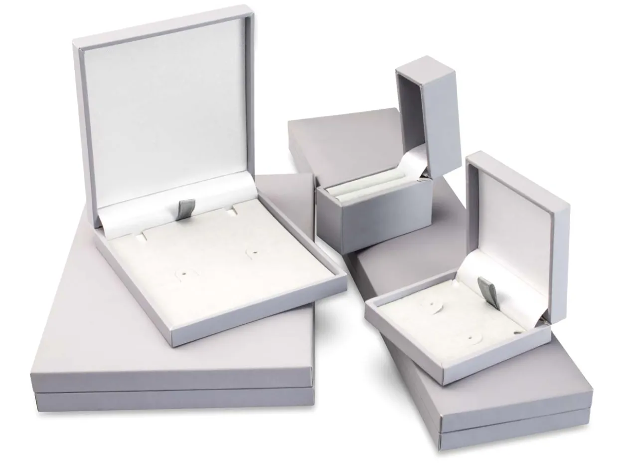 Grey Soft Touch Postal Bracelet Box
