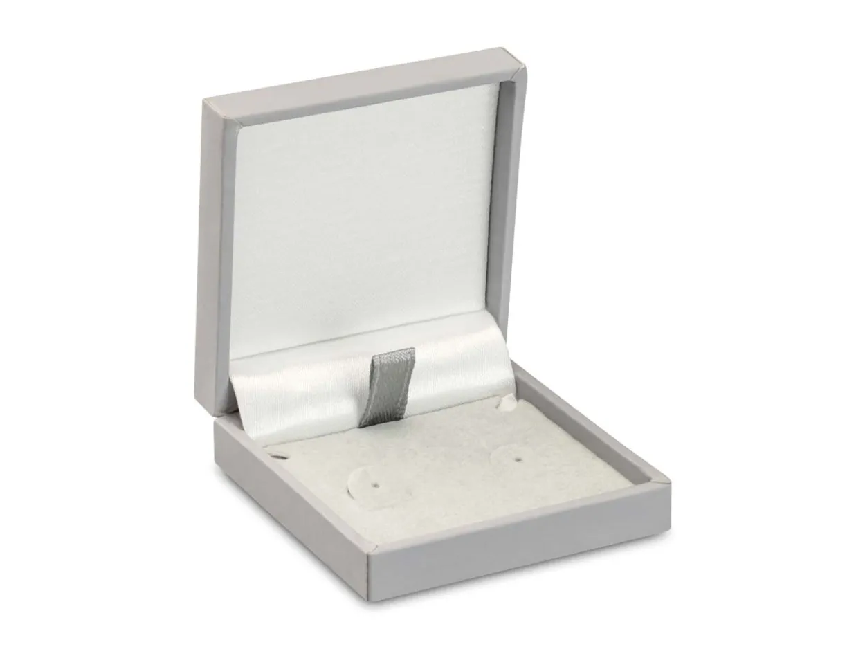Grey Soft Touch Postal Earring Box