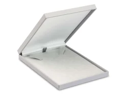 Grey Soft Touch Postal Necklace Box