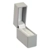 Grey Soft Touch Postal Ring Box