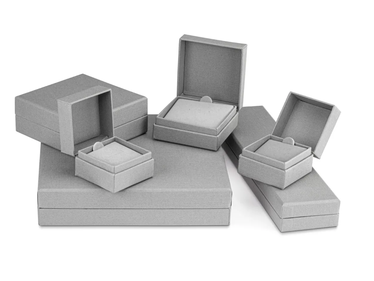 Grey Textured Eco Ring Box