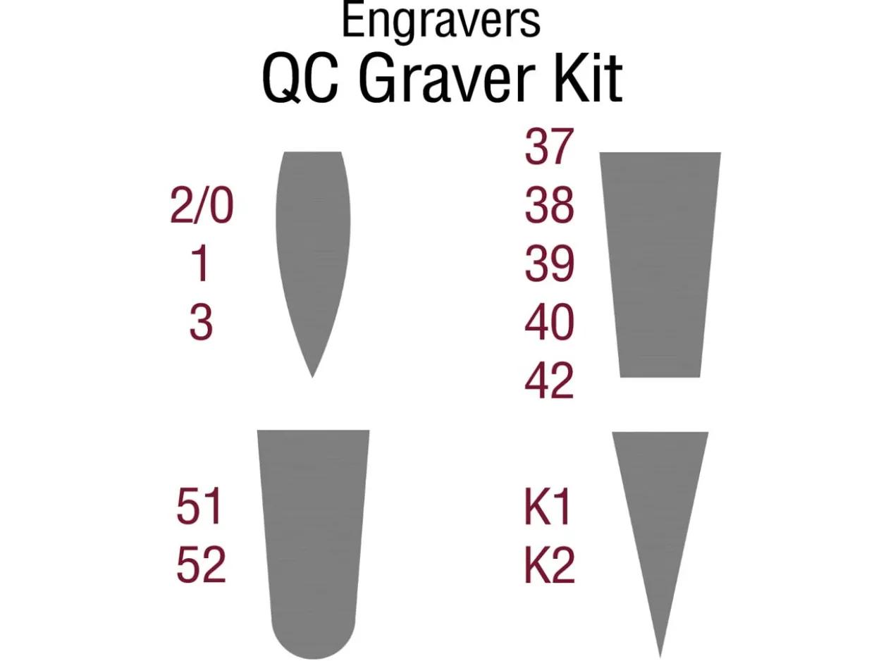 GRS® Quick Change Engravers Assorted Graver Set