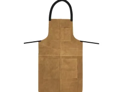 Heavy Duty Genuine Suede Leather Apron With Four Pockets And Waist Tie