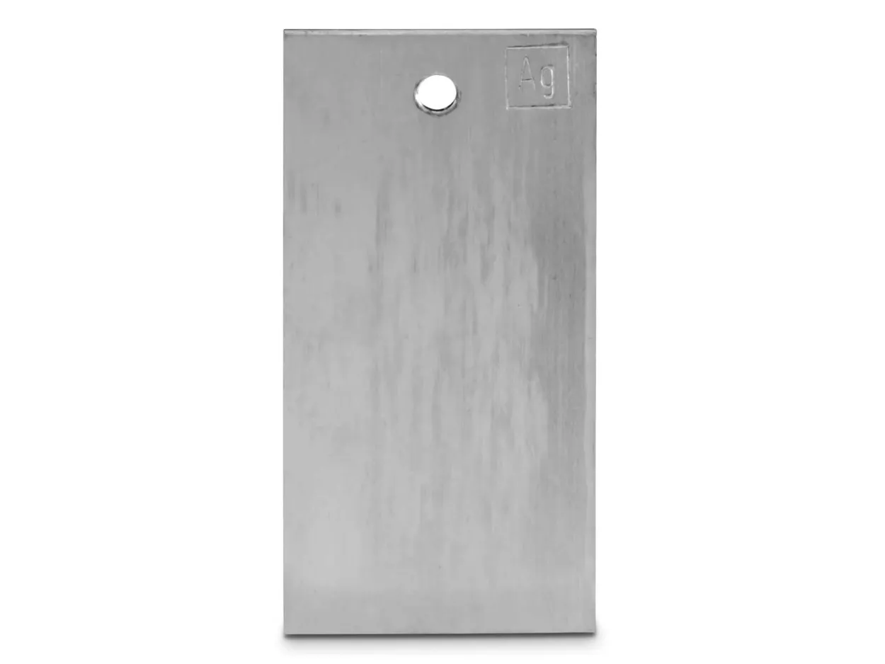 Heimerle + Meule Fine Silver Anode, 100 X 50 X 2mm, For Silver Plating With PGG 10 Plating Unit