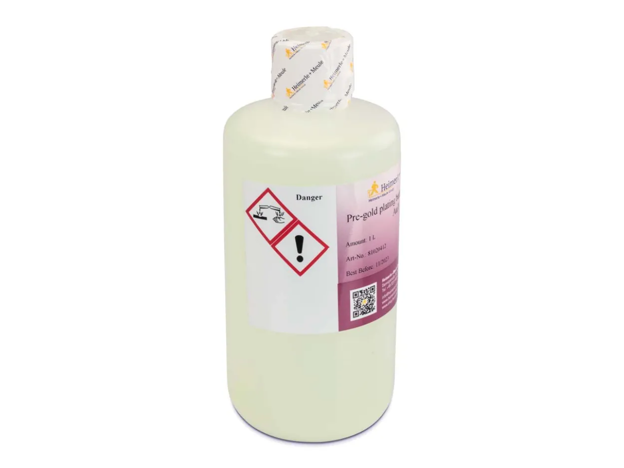 Heimerle + Meule Pre-gold Plating Bath Vg 204, 2g Au/l, 1l, UN3264