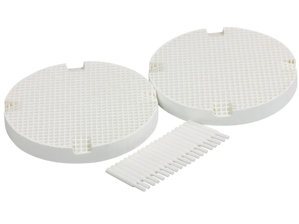 Honeycomb Soldering Board Round Large Hole, Pack of 2 With 20 Ceramic Pins