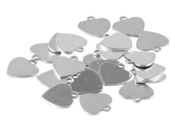 ImpressArt Aluminium Mini Heart 13mm Stamping Blank Pack of 20 Pierced Hole