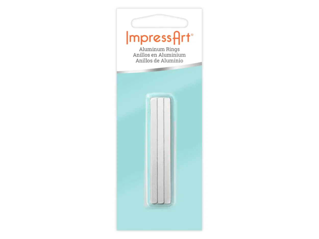 ImpressArt Aluminium Ring 3.5mmx57mm Stamping Blank Pack of 12