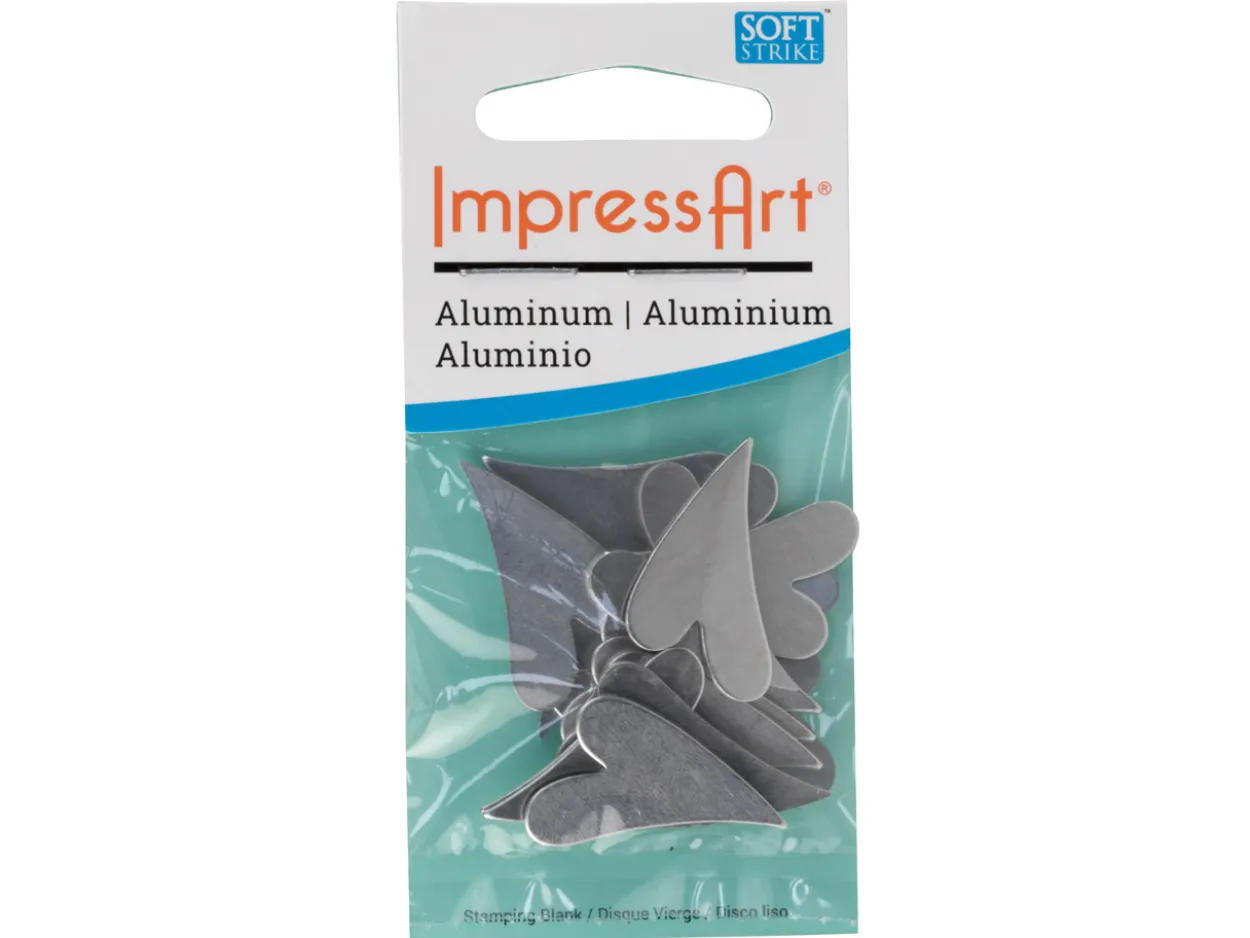ImpressArt Aluminium Swirly Heart 28mm Stamping Blank Pack of 24
