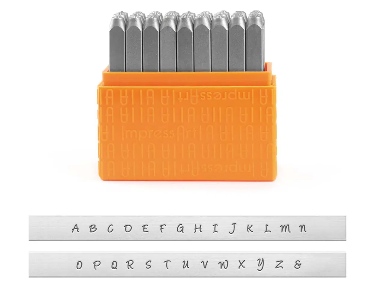 ImpressArt Basic Bridgette Letter Stamp Set Uppercase 3mm