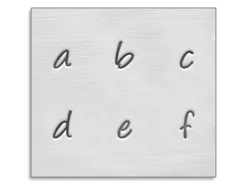 ImpressArt Basic Bridgette Letter Stamp Set Lowercase 3mm