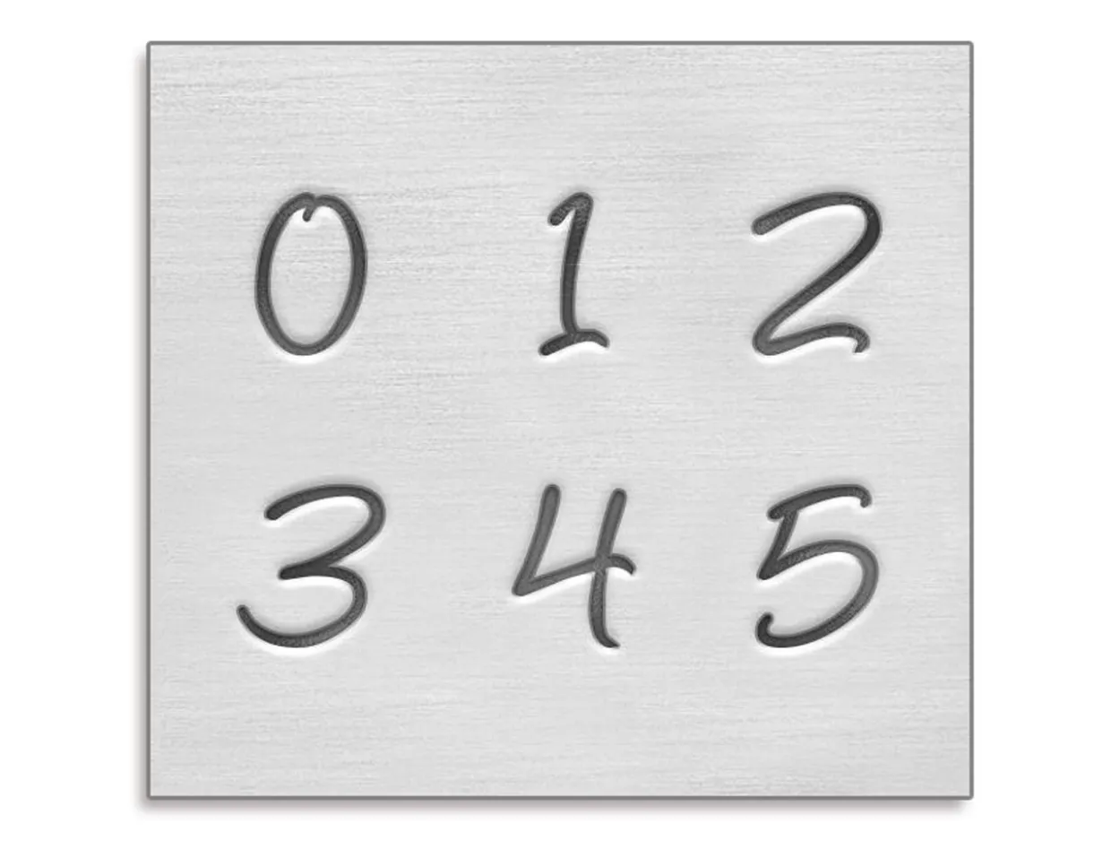 ImpressArt Basic Bridgette Number Stamp Set 3mm