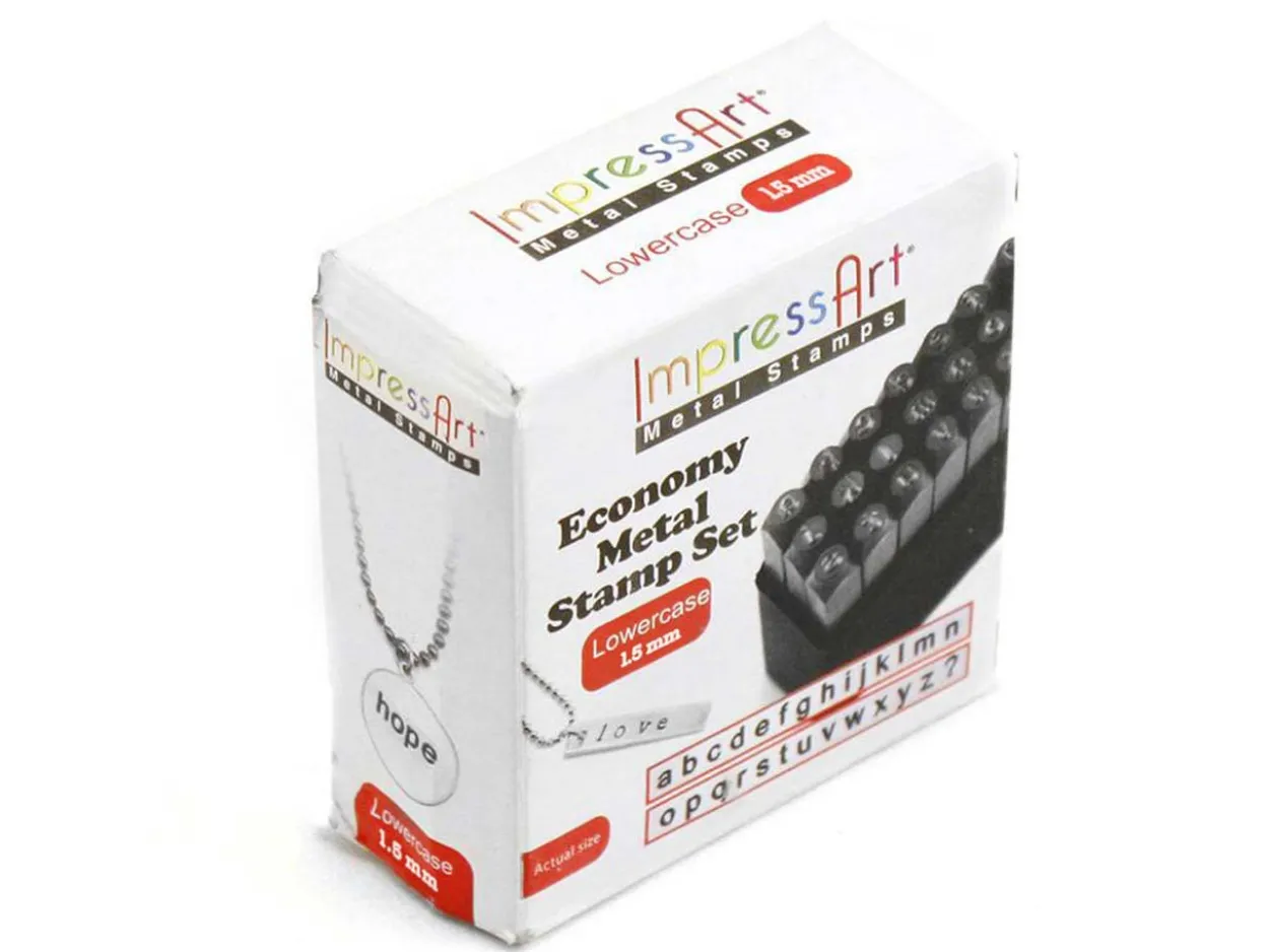 ImpressArt Basic Letter Stamp Set Lowercase 1.5mm