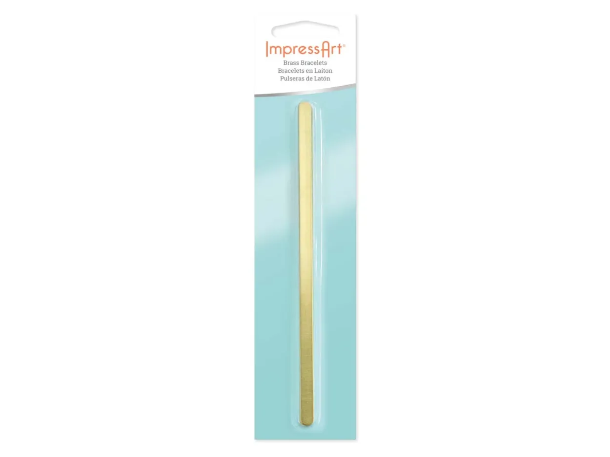 ImpressArt Brass Cuff Bangle 150x6mm Stamping Blank Pack of 5