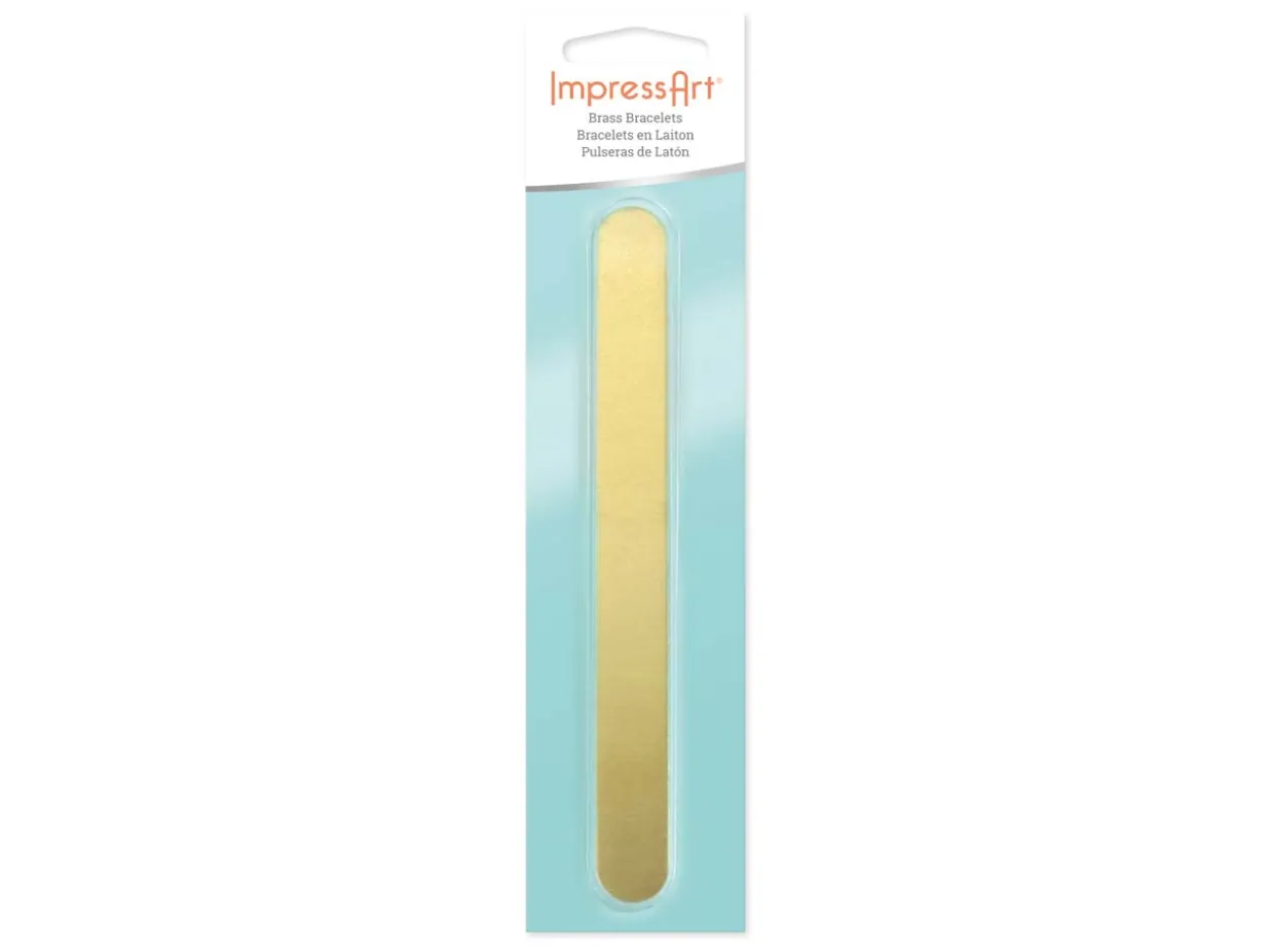 ImpressArt Brass Cuff Bangle 150x16mm Stamping Blank Pack of 3