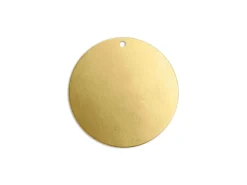 ImpressArt Brass Round Disc 25mm Stamping Blank Pack of 4 Pierced Hole