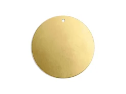 ImpressArt Brass Round Disc 32mm Stamping Blank Pack of 3 Pierced Hole