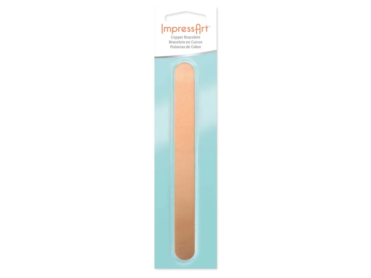 ImpressArt Copper Cuff Bangle 150x16mm Stamping Blank Pack of 3