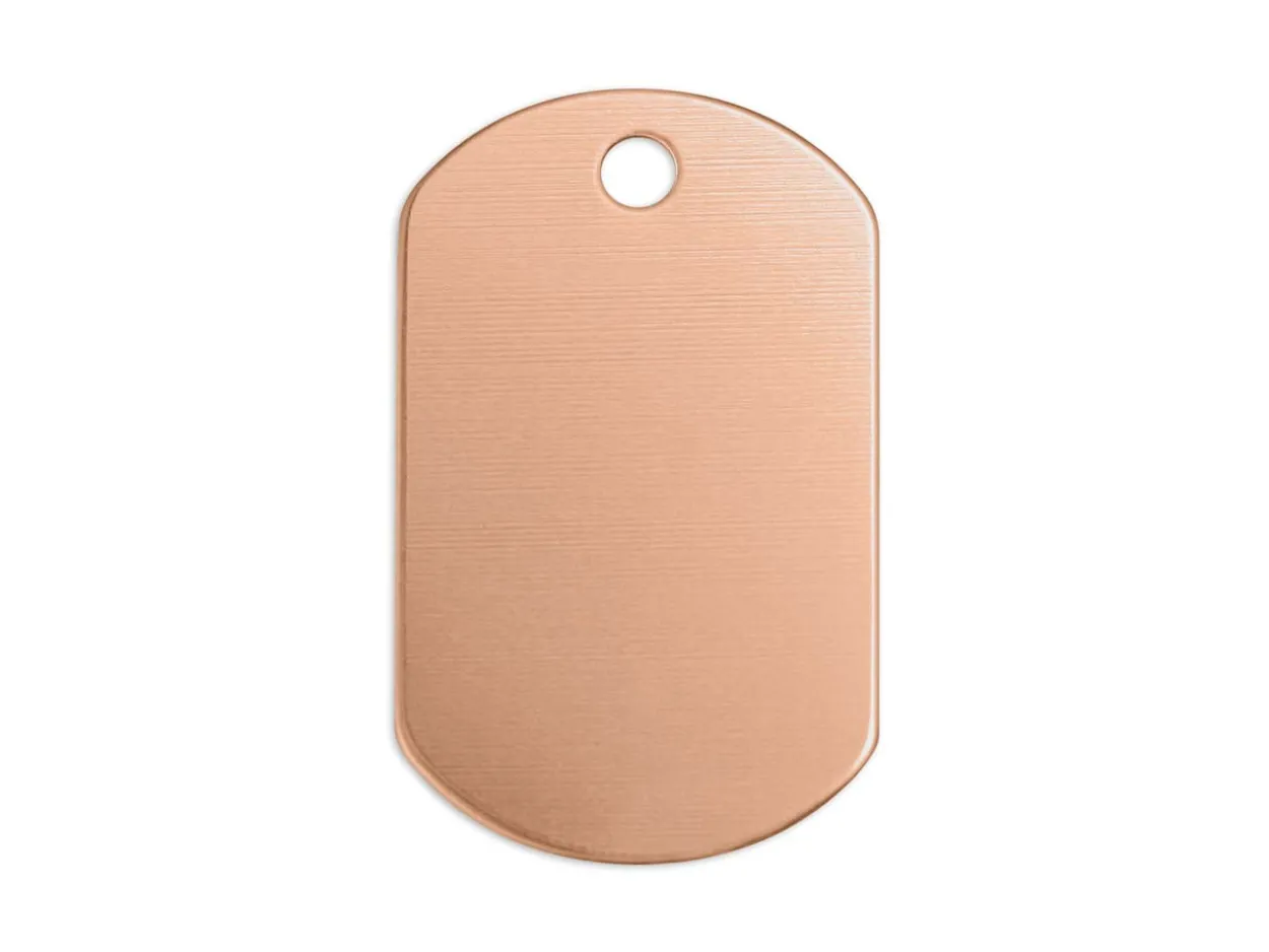 ImpressArt Copper Dog Tag 32x19mm Stamping Blank Pack of 4