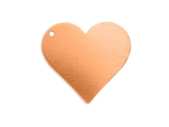 ImpressArt Copper Heart 19mm Stamping Blank Pack of 4 Pierced Hole