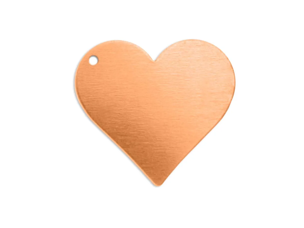 ImpressArt Copper Heart 19mm Stamping Blank Pack of 4 Pierced Hole