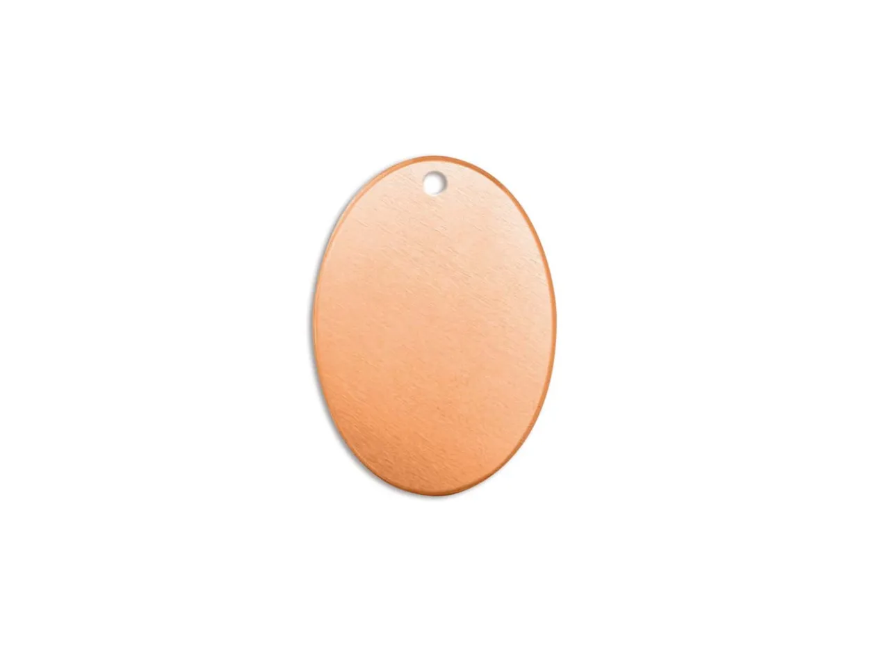 ImpressArt Copper Oval 19x12mm Stamping Blank Pack of 7 Pierced Hole