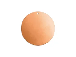 ImpressArt Copper Round Disc 25mm Stamping Blank Pack of 4 Pierced Hole