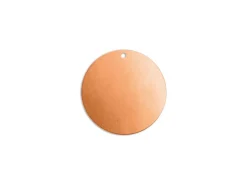 ImpressArt Copper Round Disc 19mm Stamping Blank Pack of 6 Pierced Hole