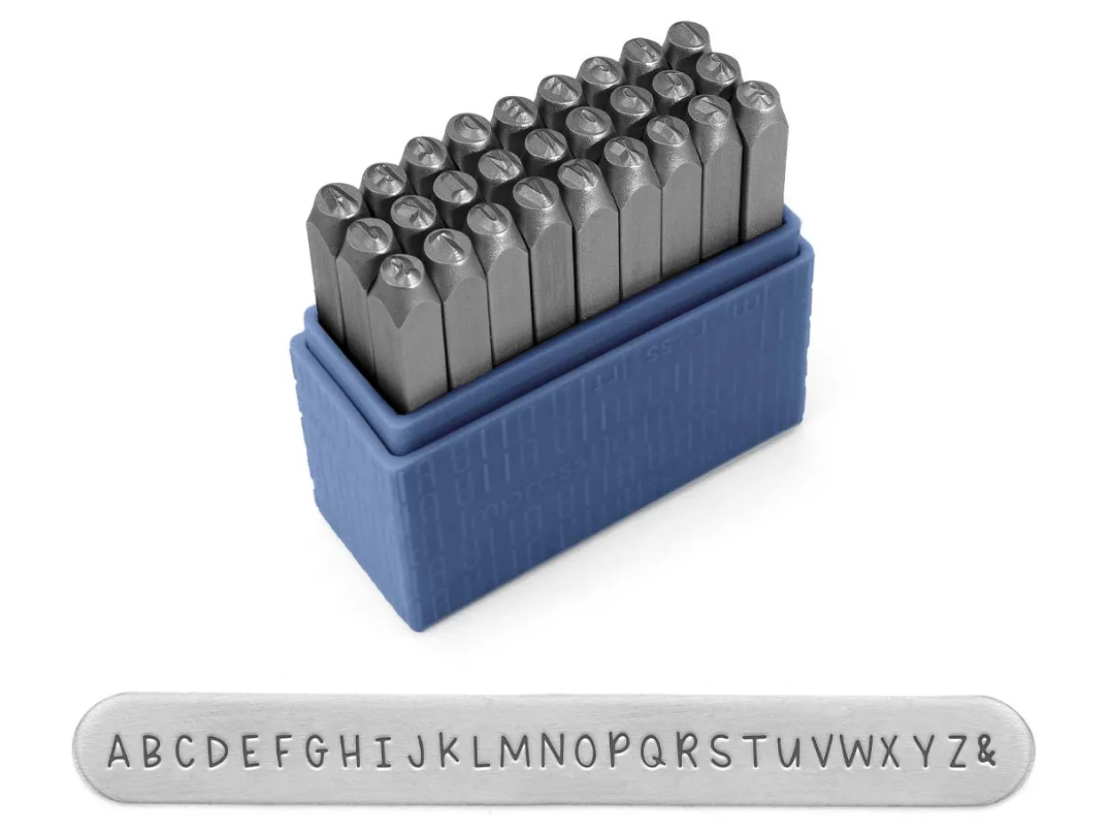 ImpressArt Denim Daze Midrange Letter Stamp Set Uppercase 3mm