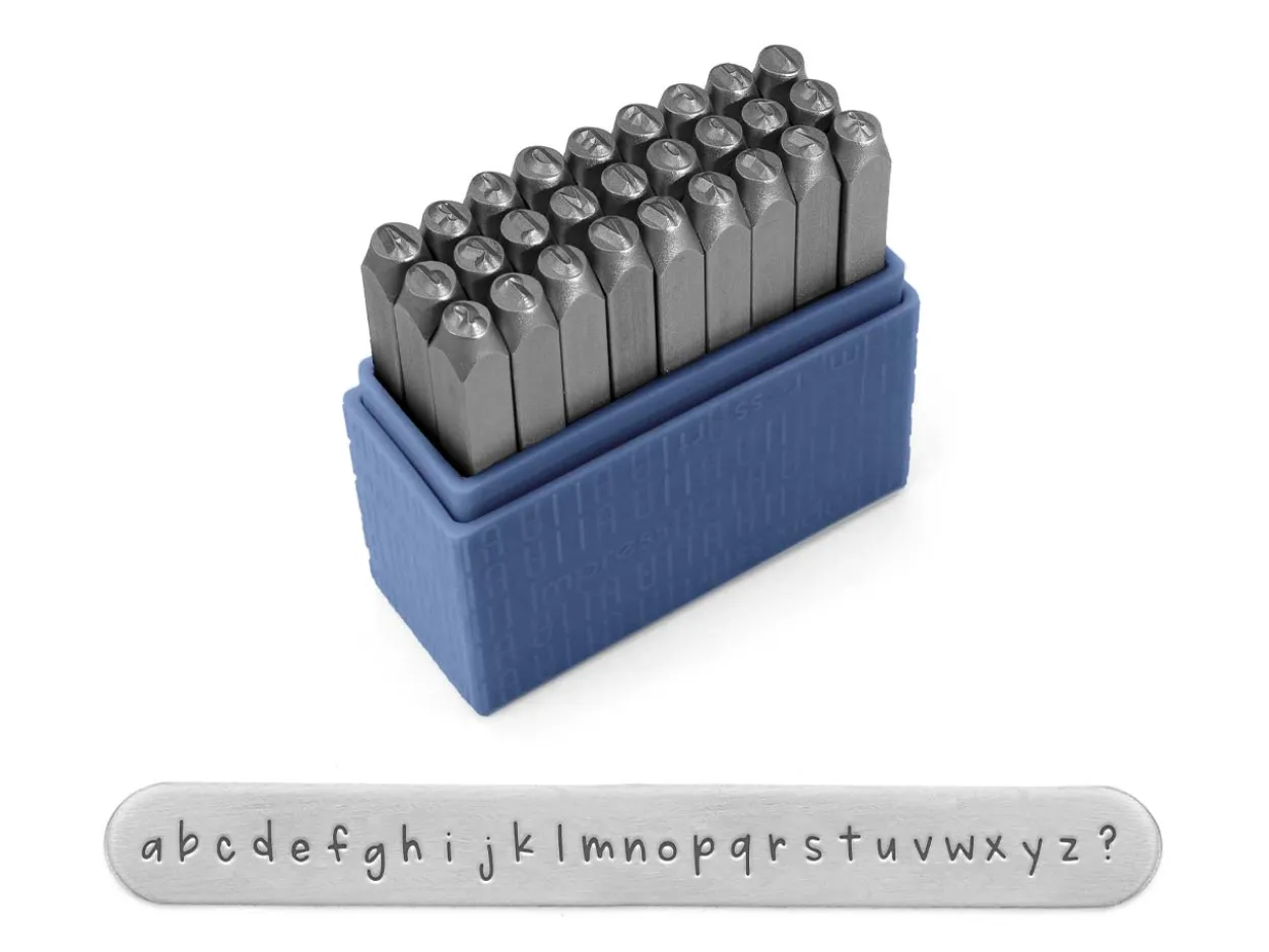 ImpressArt Denim Daze Midrange Letter Stamp Set Lowercase 3mm