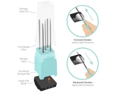ImpressArt Needle File Set With File Block Pack of 5