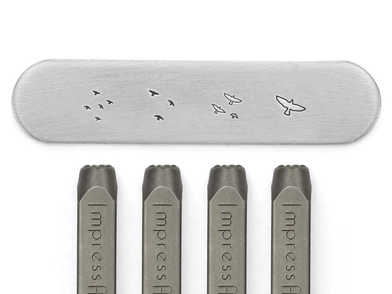 ImpressArt Signature Birds Design Stamp Set 6mm Pack of 4