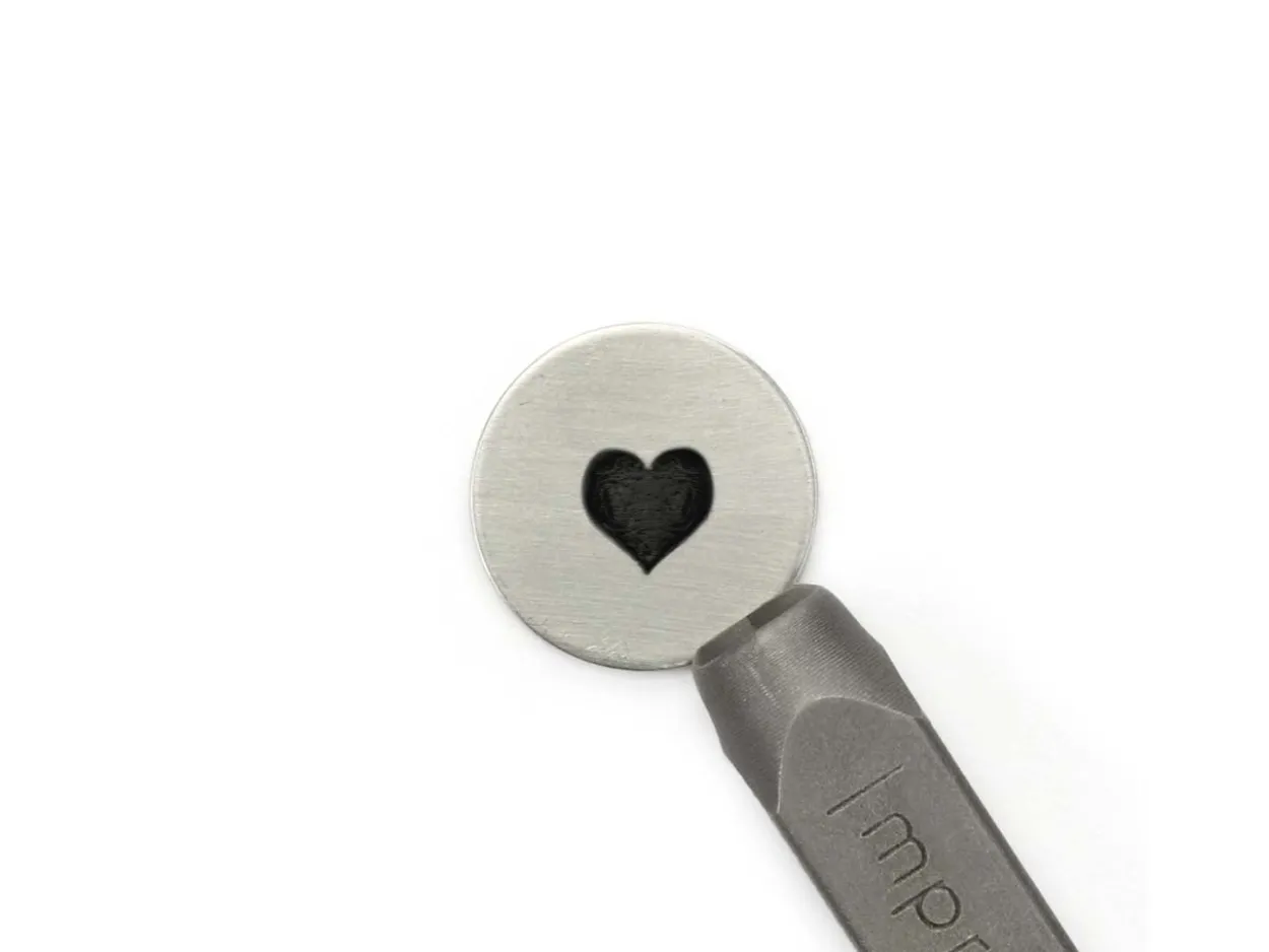 ImpressArt Signature Bold Heart Design Stamp 6mm