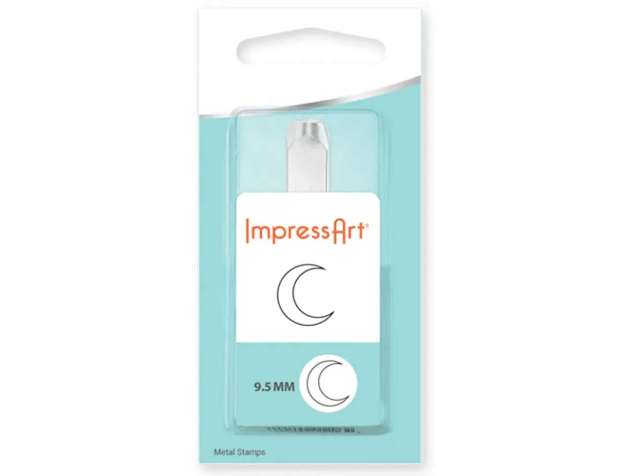 ImpressArt Signature Crescent Moon Design Stamp 9.5mm