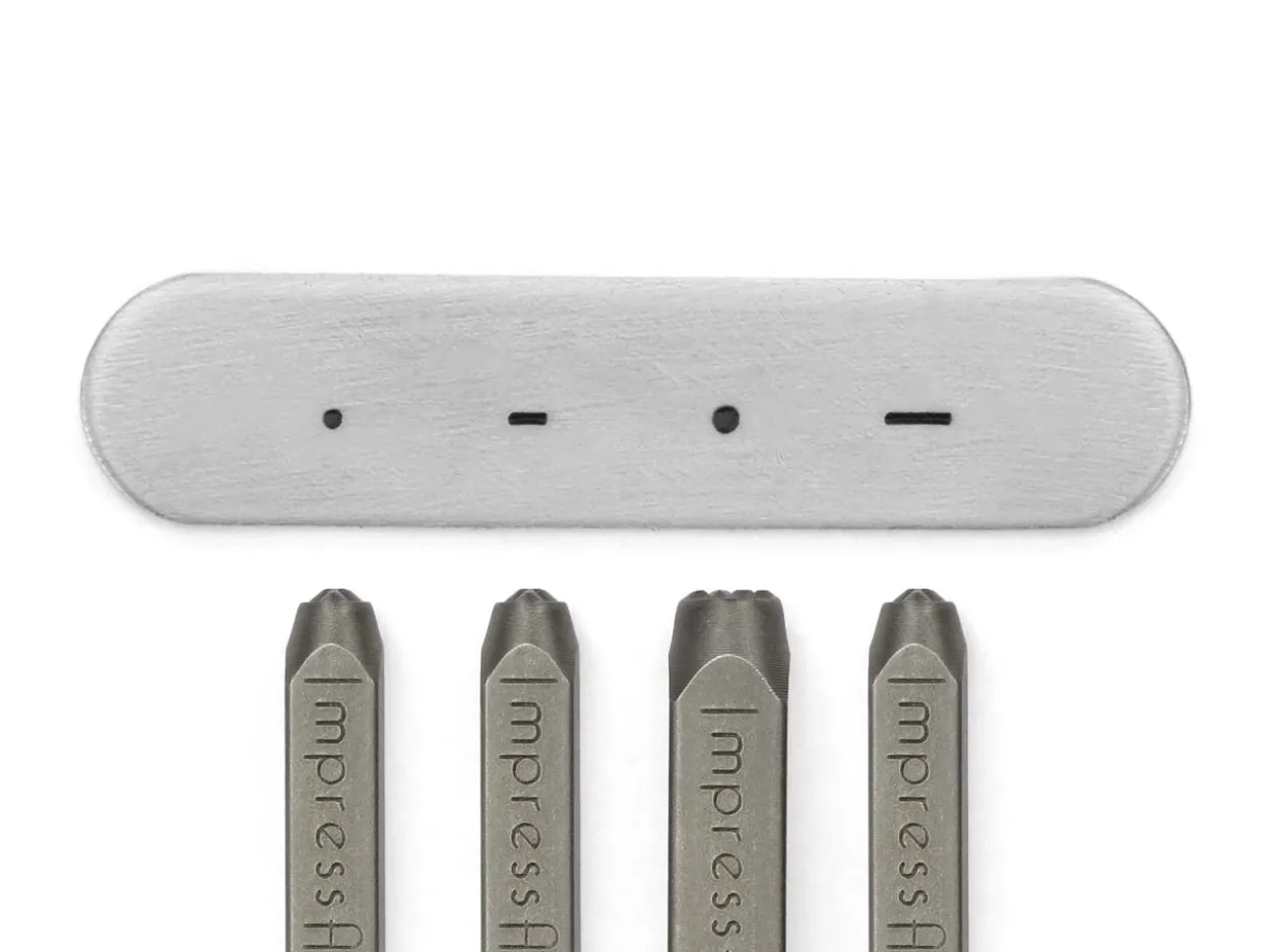 ImpressArt Signature Dot And Dash Design Stamp Set Pack of 4