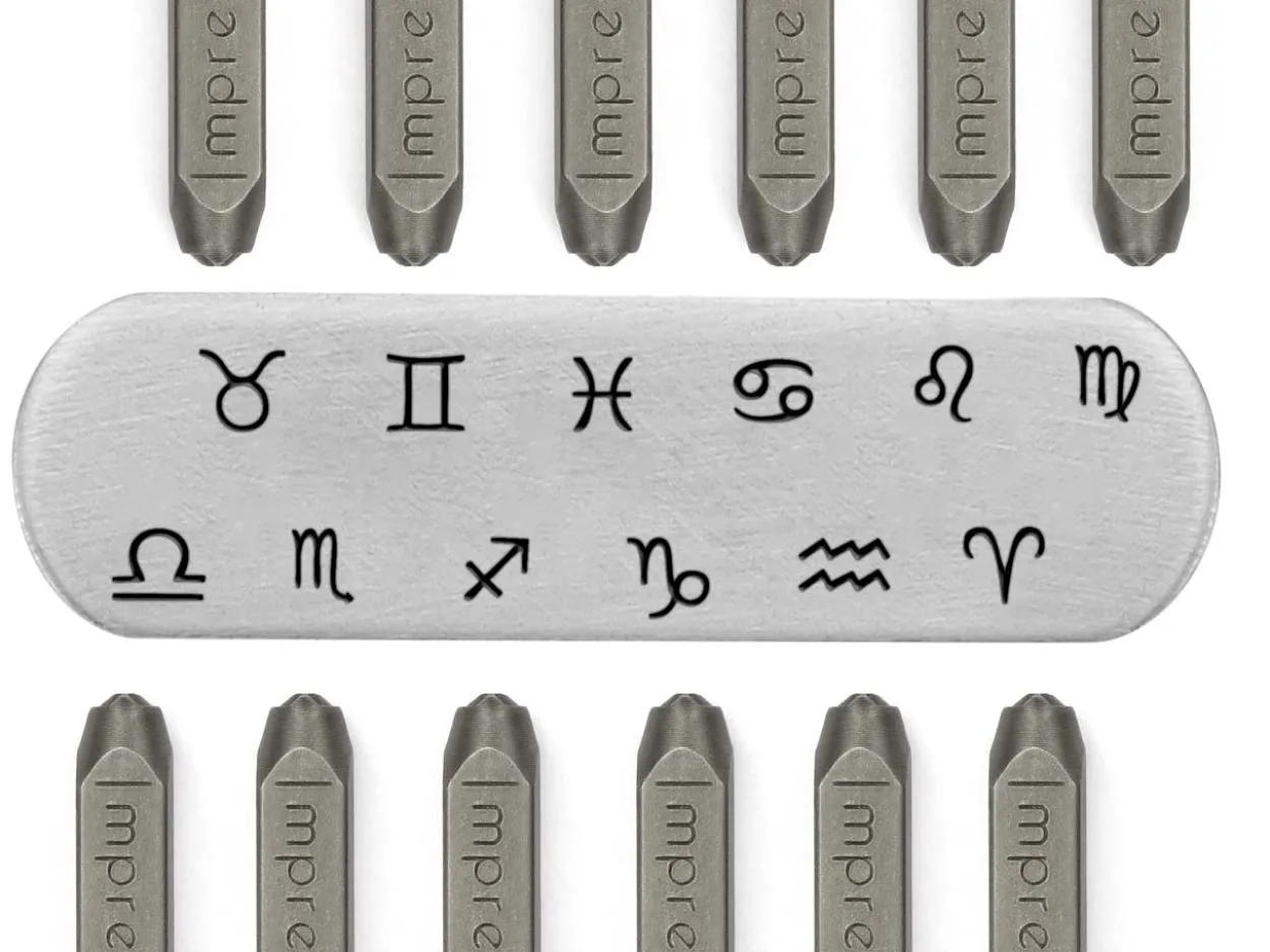 ImpressArt Signature Horoscope Design Stamp Set 3mm Pack of 12