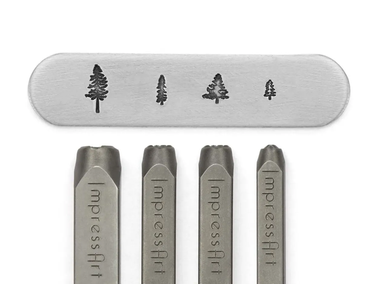 ImpressArt Signature Tree Design Stamp 4mm, 6mm X2 And 9.5mm Pack of 4