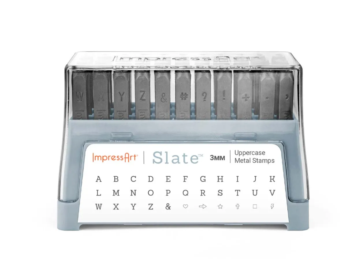 ImpressArt Slate Midrange Letter Stamp Set Uppercase 3mm