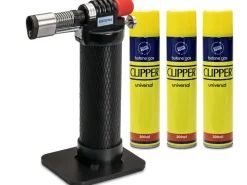 Jeweller's Soldering Blow Torch, Electronic Ignition, Max 1,300°c Includes 3x 300ml Butane