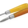 Jewellers Stone Setting Burnisher Tools, Curved And Straight Burnishers, Set Of Two