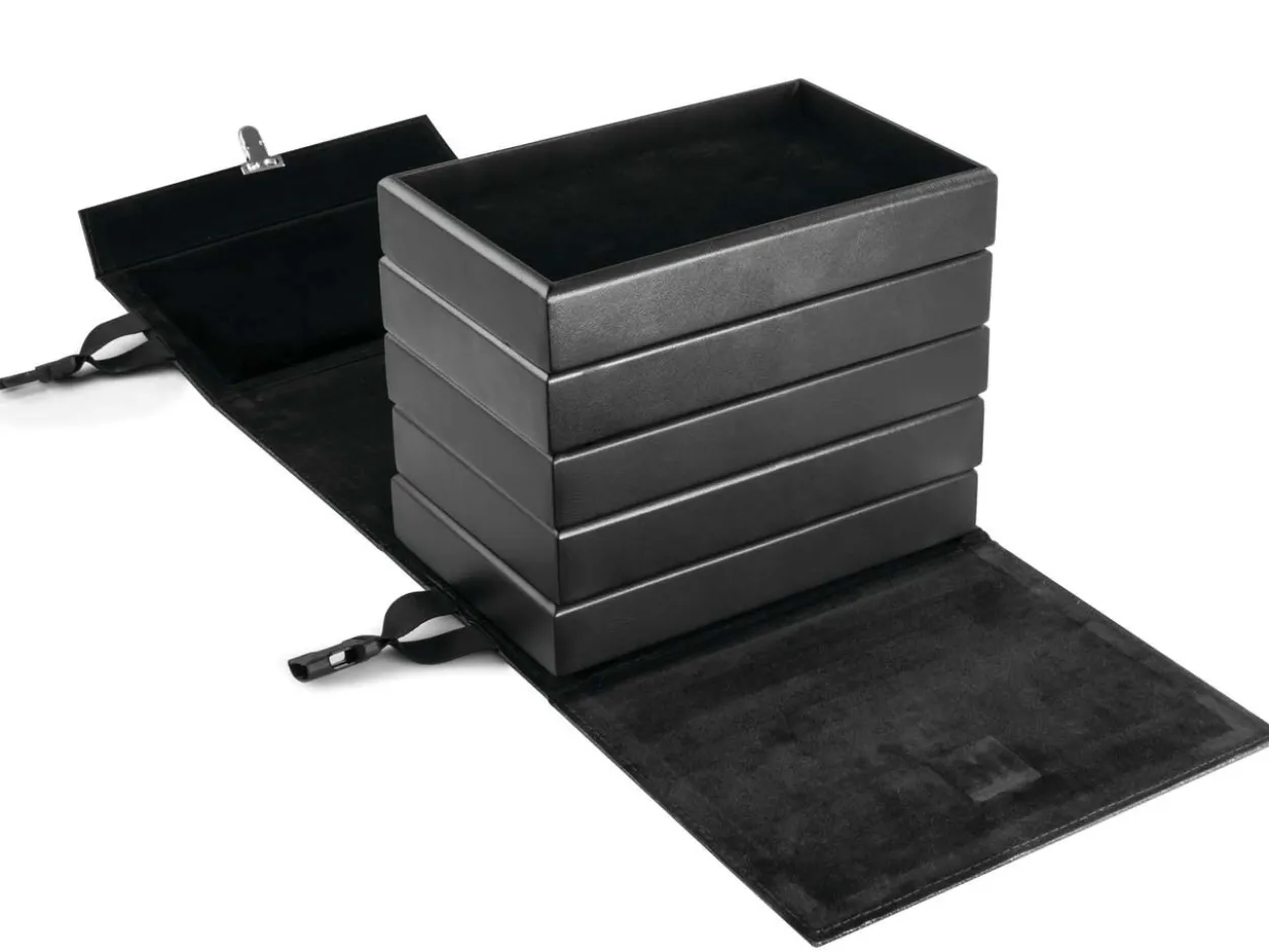 Jewellery Storage And Presentation Travel Carry Case With Five Presentation Trays