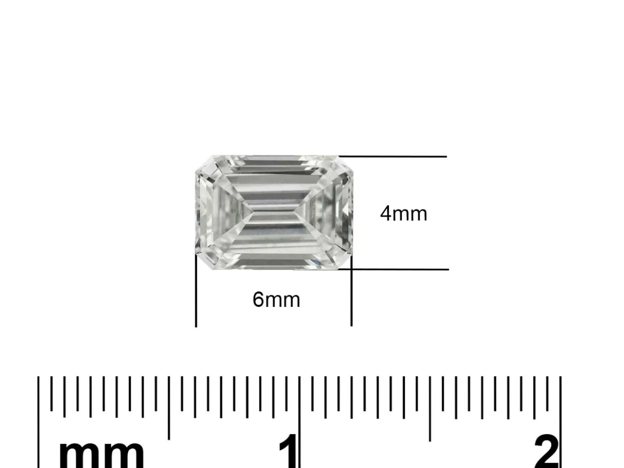 Lab Grown Diamond 0.70ct, Emerald Cut, D Colour Vs Clarity, 6x4mm