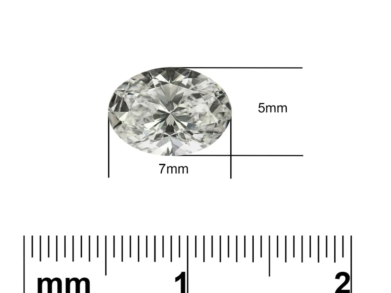 Lab Grown Diamond 0.70ct, Oval Cut, D Colour Vs Clarity, 7x5mm