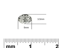 Lab Grown Diamond 0.25ct, Oval Cut, D Colour Vs Clarity, 5x3.5mm